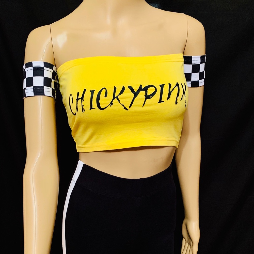 Off-the-shoulder crop top